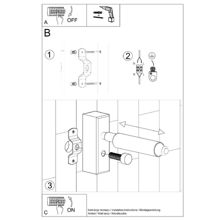 Nástěnné svítidlo EYETECH 1 G9 Reflector Movable Moderní černá SOLLUX