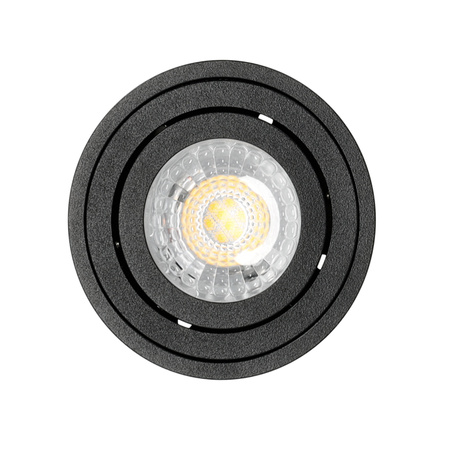 Halogenová bodová zářivka GU10 kulatá černá OH36 Kobi pro povrchovou montáž