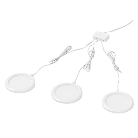 3x inteligentní svítidlo pod skříňku 6,5W 210lm CCT 83mm stmívatelné bílé SMART+ WiFi pod skříňku kulaté Ledvance