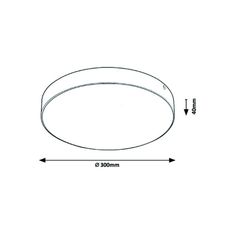 LED zahradní venkovní stropní svítidlo TARTU IP44 24W kruhové stropní svítidlo černobílé RABALUX