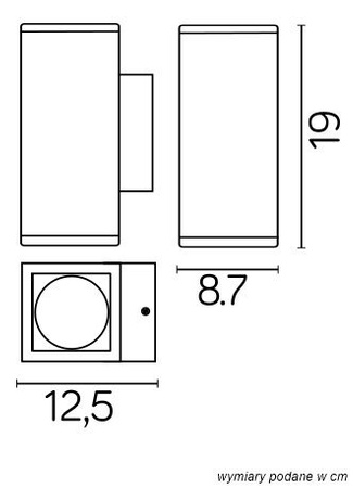 Venkovní zahradní fasádní svítidlo LED nástěnné svítidlo Adela Midi M1460 DG GU10 Su-Ma