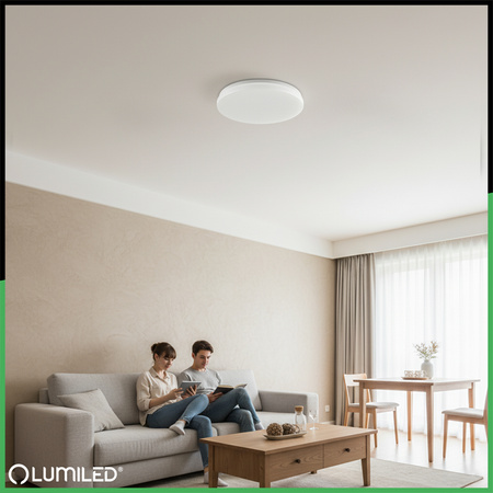 LED Plafond Povrchová montáž 24W 4000K CELIS Round IP44 Senzor pohybu ALS LUMILED