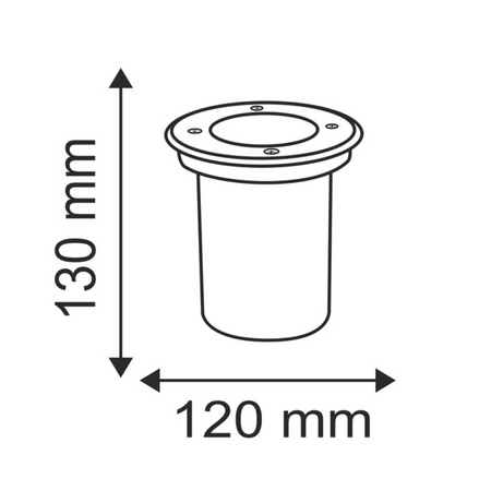 LED zahradní lampa GU10 COMETA GOLDLUX (Polux) ROUND