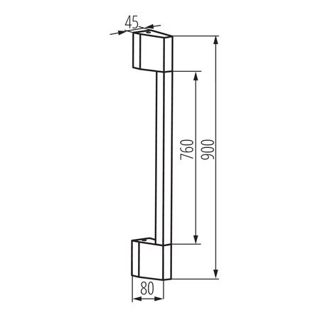 Venkovní lineární fasádní světlo 90cm LED 8W 340lm 3000K Warm IP54 Povrchová montáž černá YALTE Kanlux