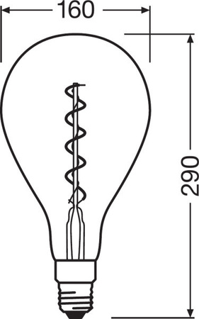 LED žárovka E27 A60 5W = 28W 300lm 2000K Warm 360° OSRAM Vintage 1906