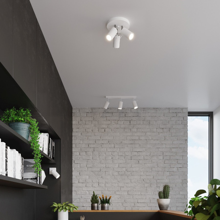 Stropní svítidlo RING 3xGU10 Reflektor Halogenové svítidlo Movable White SOLLUX