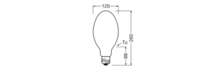 LED žárovka HQL E40 60W = 250W 8100lm 2700K teplá bílá FILAMENT LEDVANCE