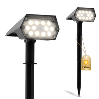 Zahradní LED SOLAR reflektor poháněný 42 cm venkovní IP44 4000K soumrakový senzor