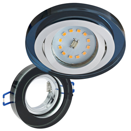 Zapuštěné halogenové bodové svítidlo GU10 černé kulaté Kobi