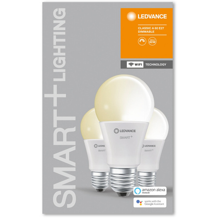 3x LED žárovka E27 A60 9W 806lm 2700K Teplá bílá LEDVANCE SMART+ WiFi Stmívatelné
