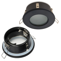 Zapuštěné halogenové bodové svítidlo GU10 černé kulaté Kobi