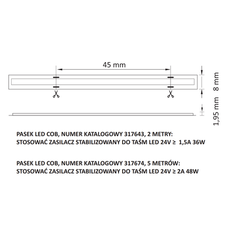 LED pásek 33W 3250lm 4000K neutrální 24V bílý 2m Sanico Goldlux