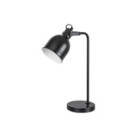 Stolní noční lampa E14 Black Industrial Flint Rabalux