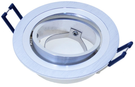 Halogenová Podhledové svítidlo GU10, Nastavitelná Kulatá Stříbrná kartáčovaná LUMILED