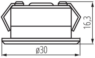 LED 1W 40lm 6500K Cold 105° Circular Aluminum IP65 Imber Kanlux Accent Lighting Fixture