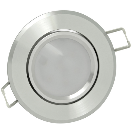 3x SUN OLAL vestavné stropní svítidlo. stříbrný lesklý hliník GOLDLUX (Polux) + LED GU10 3.5W