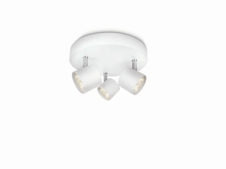 LED STAR stropní svítidlo 3x 4,5W 2700K stmívatelné reflektorové svítidlo pohyblivé bílé kulaté PHILIPS
