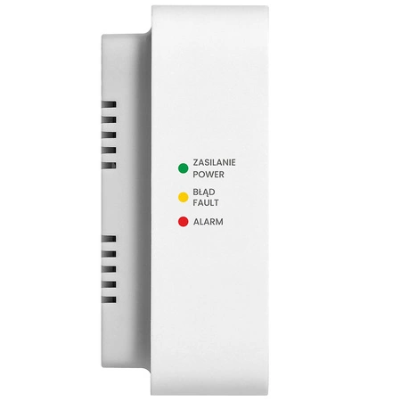 Detektor oxidu uhelnatého s teploměrem a senzorem vlhkosti na baterie