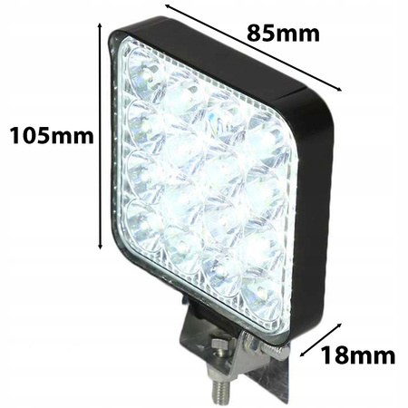 Pracovní lampa 48W Halogenový světlomet 16 LED 10-30V DC 130lm/W IP67