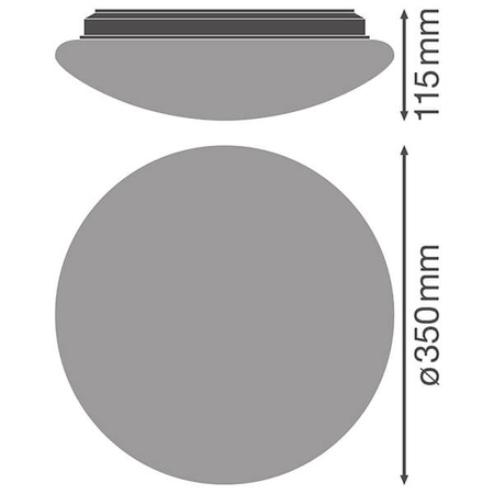 LED stropní svítidlo SURFACE CIRCULAR SENSOR 35 cm 18W 1440lm 4000K IP44 s LEDVANCE Motion Sensor