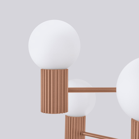 Lustr Závěsné svítidlo 6x G9 Hliník Mokka Halo French Sky SL.1834 Sollux