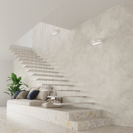 Nástěnné svítidlo HELIOS E27 nahoru/dolů Keramické moderní bílé SOLLUX