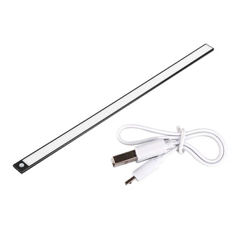 LED pod skříňková lampa 3W CCT 60cm lišta na nábytek se senzorem pohybu černá