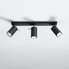 Svítidlo pro povrchovou montáž RING 3L 3xGU10 Reflektor halogenový pohyblivý minimalistický černý SOLLUX
