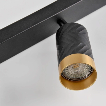 Nástěnné a stropní bodové svítidlo 6x GU10 Black Gold ARRAS Sanico Goldlux