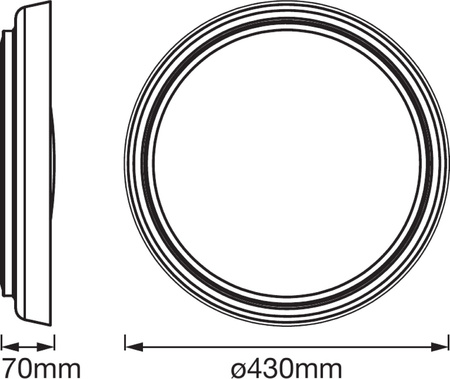 LED stropní svítidlo bílé ORBIS Talíř 24W 2500lm Teplá bílá-Studená bílá 43cm SMART+ WiFi LEDVANCE