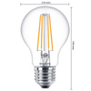 3x LED žárovka E27 A60 8,5W = 75W 1055lm 2700K Warm Filament PHILIPS