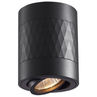 Povrchová montáž RUBIN ROMB GU10 Tuba Spot Round Movable Black GOLDLUX