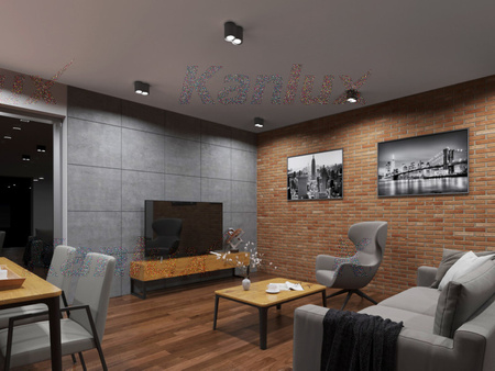 Přisazené halogenové pohyblivé SPOT svítidlo kulaté BORD 2xGU10 matná černá IP20 Kanlux