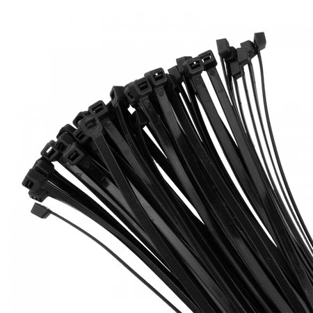 Kabelové stahovací pásky 7,6x500 mm černé UV TRACKS Zipové stahovací pásky OK-76500B .MORE 50 ks.