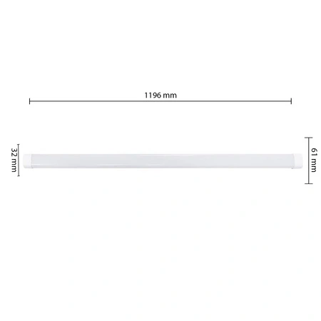 Lineární svítidlo LED 36W 3820lm 6500K studená 120° bílá plochá Masterled