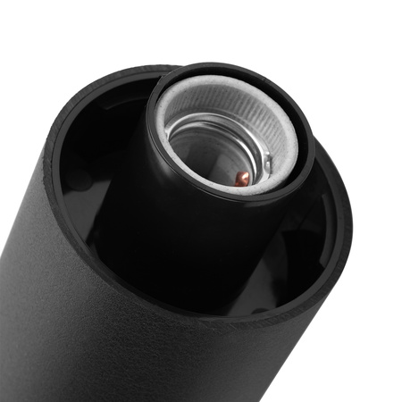 Venkovní stojací stožáry Zahradní lampa pro žárovku E27 Černé sklo IP54 80 cm SALVIA LUMILED