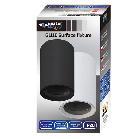 LED přisazené HALOGENOVÉ pevné kulaté stropní svítidlo GU10 bílé