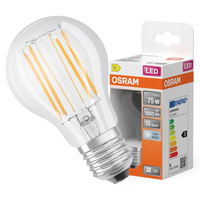 LED žárovka E27 A60 7.5W = 75W 1055lm 4000K Neutrální bila 300° vlákno OSRAM STAR