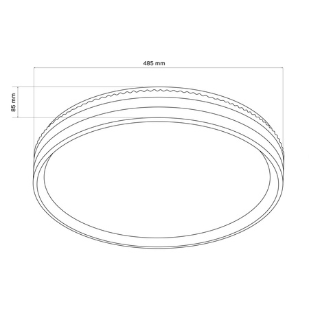 Stropní svítidlo LED Plafond 72W 8000lm CCT 120° White Black IP44 Pilot Dimmable Barbara Sanico Goldlux
