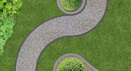 Zahradní obruba trávníku Flexibilní černá UNIBORD 100 cm Silná mrazuvzdorná CELLFAST