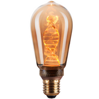 Dekorativní LED žárovka E27 ST64 3.5W 130lm 1800K Teplá bílá 320° DecoVintage Amber Pillar GOLDLUX (Polux)