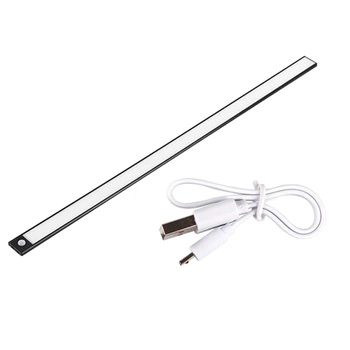 LED lišta na nábytek pod skříňovou lampu 3W 4500K 50cm s pohybovým senzorem černá