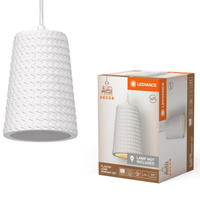 Dekorativní stropní závěsné svítidlo E27 s převisem bílý dekor Ledvance