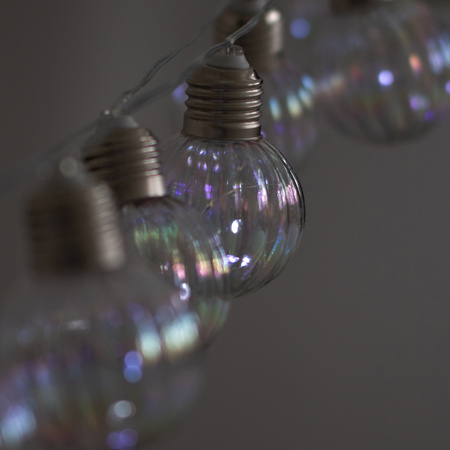 Solární zahrada Girland 20x LED světelný řetěz Dekorativní koule 5,8 m Studená