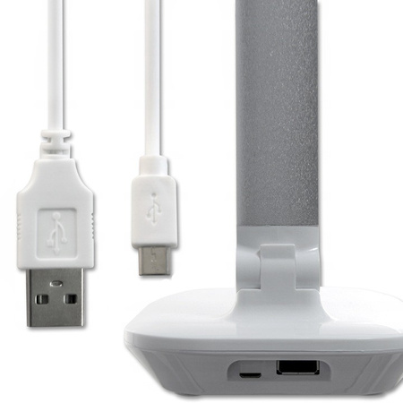 LED noční stolní lampa 5W CCT 3v1 3000-6000K USB školní bílá