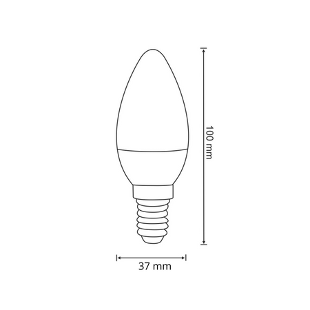 LED žárovka C37 E14 6,3W 560lm 4000K Neutrální 150° Sanico Goldlux