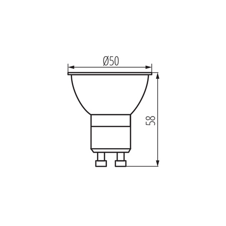 LED žárovka GU10 PAR16 7W = 71W 1000lm 3000K Warm Kanlux