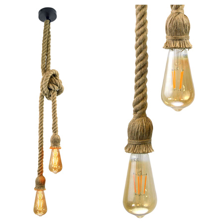 ROPE závěsné stropní svítidlo 2xE27 ROPE LOFT Vintage - GOLDLUX (Polux)