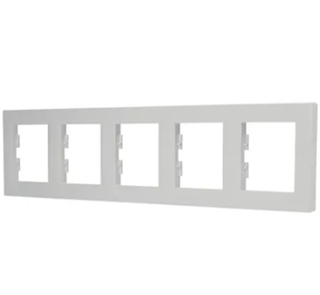 5násobný horizontální rám pro pětinásobnou bílou Asphora zásuvku