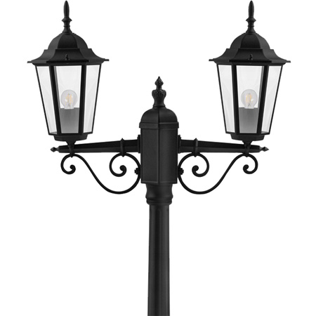 Zahradní stojací lampa LED tyč 238cm E27 Venkovní dekorativní lucerna
